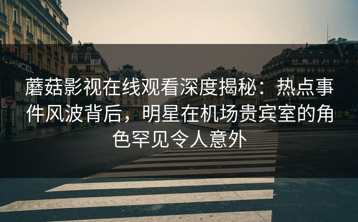 蘑菇影视在线观看深度揭秘：热点事件风波背后，明星在机场贵宾室的角色罕见令人意外